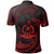 Vanuatu Polynesian Custom Polo Shirt Red Tribal Wave - Polynesian Pride