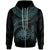 Nauru Polynesian Zip up Hoodie Nauru Waves (Turquoise) Unisex Turquoise - Polynesian Pride