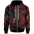 Yap Polynesian Zip Hoodie Polynesian Tattoo Red Version Unisex Red - Polynesian Pride