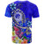 FSM T Shirt Turtle Plumeria (Blue) - Polynesian Pride