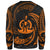 Vanuatu Polynesian Custom Personalised Sweater - Orange Tribal Wave - Polynesian Pride