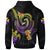 Wallis and Futuna Custom Hoodie Plumeria Flowers with Spiral Patterns - Polynesian Pride