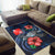 Wallis and Futuna Polynesian Area Rug - Blue Turtle Hibiscus - Polynesian Pride