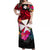 Wallis v Futuna Off Shoulder Long Dress Alluring Polynesia and Tropical Flowers Ver.02 LT13 Women Black - Polynesian Pride