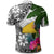 Tokelau Custom Polo Shirt White Turtle Plumeria Banana Leaf - Polynesian Pride