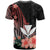 Kanaka Maoli Custom T Shirt Red Polynesian Hibiscus Pattern Style - Polynesian Pride