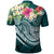 Tahiti Polynesian Polo Summer Plumeria (Turquoise) - Polynesian Pride