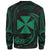 Wallis And Futuna Polynesian Sweater - Green Tribal Wave - Polynesian Pride