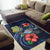 Tuvalu Polynesian Area Rug - Blue Turtle Hibiscus - Polynesian Pride