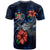 Fiji Polynesian T Shirt Blue Turtle Hibiscus - Polynesian Pride