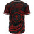 Chuuk Polynesian Baseball Shirt - Red Tribal Wave - Polynesian Pride