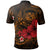 Polynesian Hawaii Polo Shirt Humpback Whale with Hibiscus (Golden) - Polynesian Pride