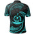 Vanuatu Polynesian Polo Shirt Neon Blue Tribal Wave - Polynesian Pride