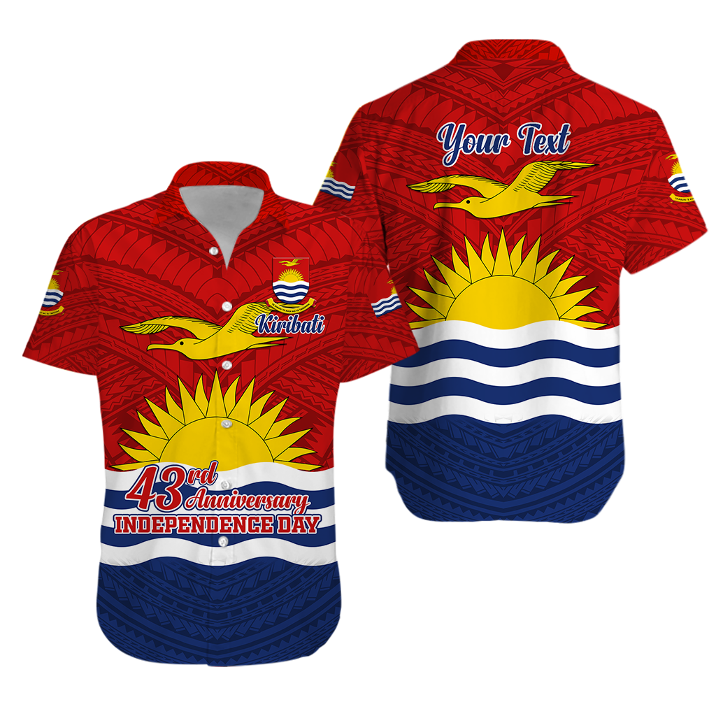 Custom Kiribati 43rd Independence Celebrations Hawaiian Shirt - LT12 Unisex Blue - Polynesian Pride