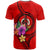 Vanuatu Polynesian T Shirt Floral With Seal Red - Polynesian Pride