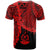 Vanuatu Polynesian T Shirt Tribal Wave Tattoo Red - Polynesian Pride