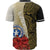 Northern Mariana Islands Polynesian Baseball Shirt - Coat Of Arm With Hibiscus Gold - Polynesian Pride