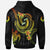 Pohnpei Custom Zip up Hoodie Reggae Plumeria Flowers with Spiral Patterns - Polynesian Pride