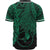 Yap Polynesian Custom Personalised Baseball Shirt - Tribal Wave Tattoo Green - Polynesian Pride