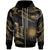 Marshall Islands Polynesian Zip Hoodie Polynesian Tattoo Gold Version Unisex Gold - Polynesian Pride