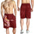 Fiji Men's Short - Fiji Seal Polynesian Patterns Plumeria (Red) - Polynesian Pride