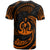 Vanuatu Polynesian Custom T Shirt Orange Tribal Wave - Polynesian Pride