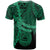 American Samoa Polynesian Custom T Shirt Tribal Wave Tattoo Green - Polynesian Pride