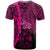 Fiji Polynesian Custom T Shirt Tribal Wave Tattoo Pink - Polynesian Pride