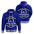 Tonga Tupou College Toloa Zip Hoodie Ngatu Pattern LT12 Unisex Blue - Polynesian Pride