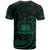 Samoa Polynesian T Shirt Green Tribal Wave - Polynesian Pride