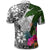 New Caledonia Custom Polo Shirt White Turtle Plumeria Banana Leaf Crest - Polynesian Pride