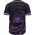 Samoa Polynesian Custom Personalised Baseball Shirt - Purple Tribal Wave - Polynesian Pride