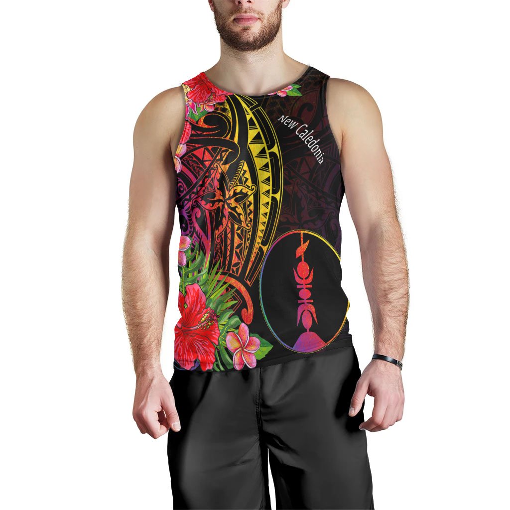 New Caledonia Men's Tank Top - Tropical Hippie Style - Polynesian Pride