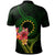 Cook Islands Polynesian Polo Shirt Floral With Seal Flag Color - Polynesian Pride