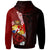 Tonga Polynesian Hoodie Coat of Arm With Hibiscus - Polynesian Pride