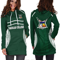 Takuilau College Tongan Patterns Hoodie Dress - LT12 - Polynesian Pride