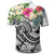 Papua New Guinea Polynesian Polo Shirt Summer Plumeria (White) - Polynesian Pride