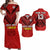 Custom MMT Tonga Rugby Matching Dress and Hawaiian Shirt Ngatu Mate Maa Tonga Simple LT13 Red - Polynesian Pride