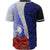 Yap Polynesian Baseball Shirt - Coat Of Arm With Hibiscus Blue - Polynesian Pride