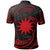 Nauru Polynesian Polo Shirt Red Tribal Wave - Polynesian Pride