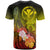 Polynesian Hawaii T Shirts Kanaka Maoli Humpback Whale with Tropical Flowers (Yellow) - Polynesian Pride