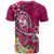 Tonga Custom T Shirt Turtle Plumeria (PINK) - Polynesian Pride