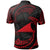 Tokelau Polynesian Custom Polo Shirt Red Tribal Wave - Polynesian Pride