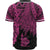 New Caledonia Polynesian Baseball Shirt - Tribal Wave Tattoo Pink - Polynesian Pride