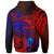 Samoa Zip up Hoodie Blue Shark Polynesian Tattoo - Polynesian Pride