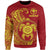 Hawaii Polynesian Sweatshirt - Vintage Polynesian Turtle (Red) Unisex Red - Polynesian Pride