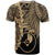 Yap Micronesia T Shirt Tribal Wave Tattoo Gold - Polynesian Pride