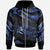 Fiji Polynesian Zip Hoodie Polynesian Tattoo Blue Version Unisex Blue - Polynesian Pride