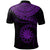 Nauru Polynesian Custom Polo Shirt Nauru Waves (Purple) - Polynesian Pride