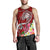 Fiji Custom Personalised Men's Tank Top - Turtle Plumeria (Red) - Polynesian Pride